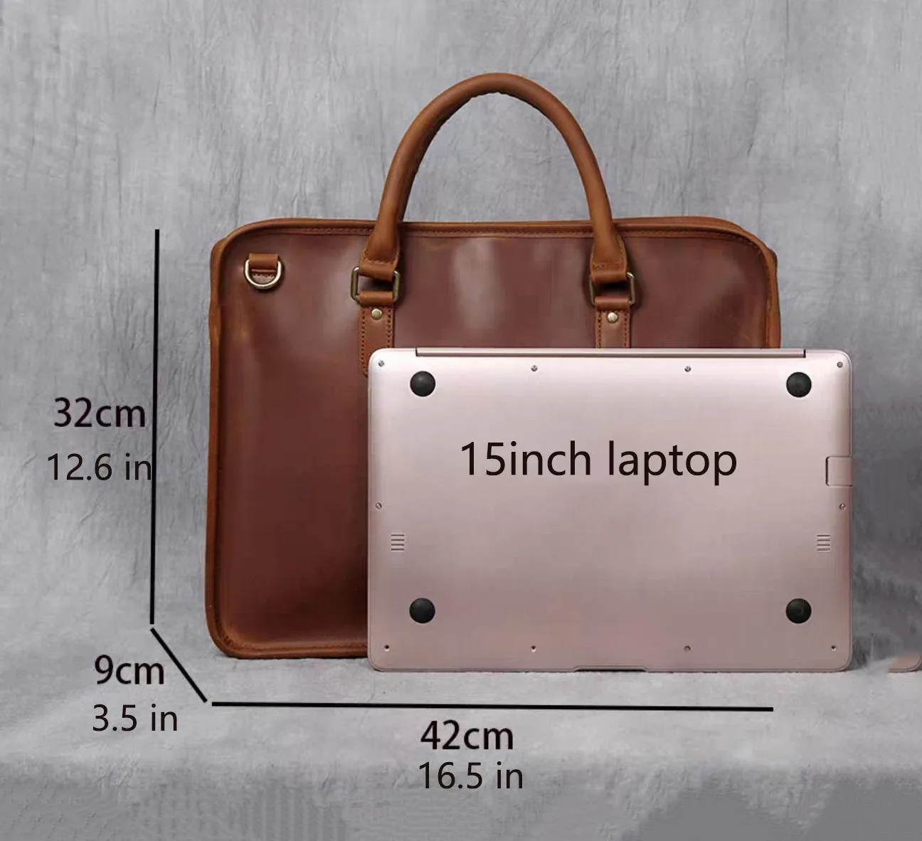 The Hemming Leather Laptop Bag | Vintage Leather Briefcase