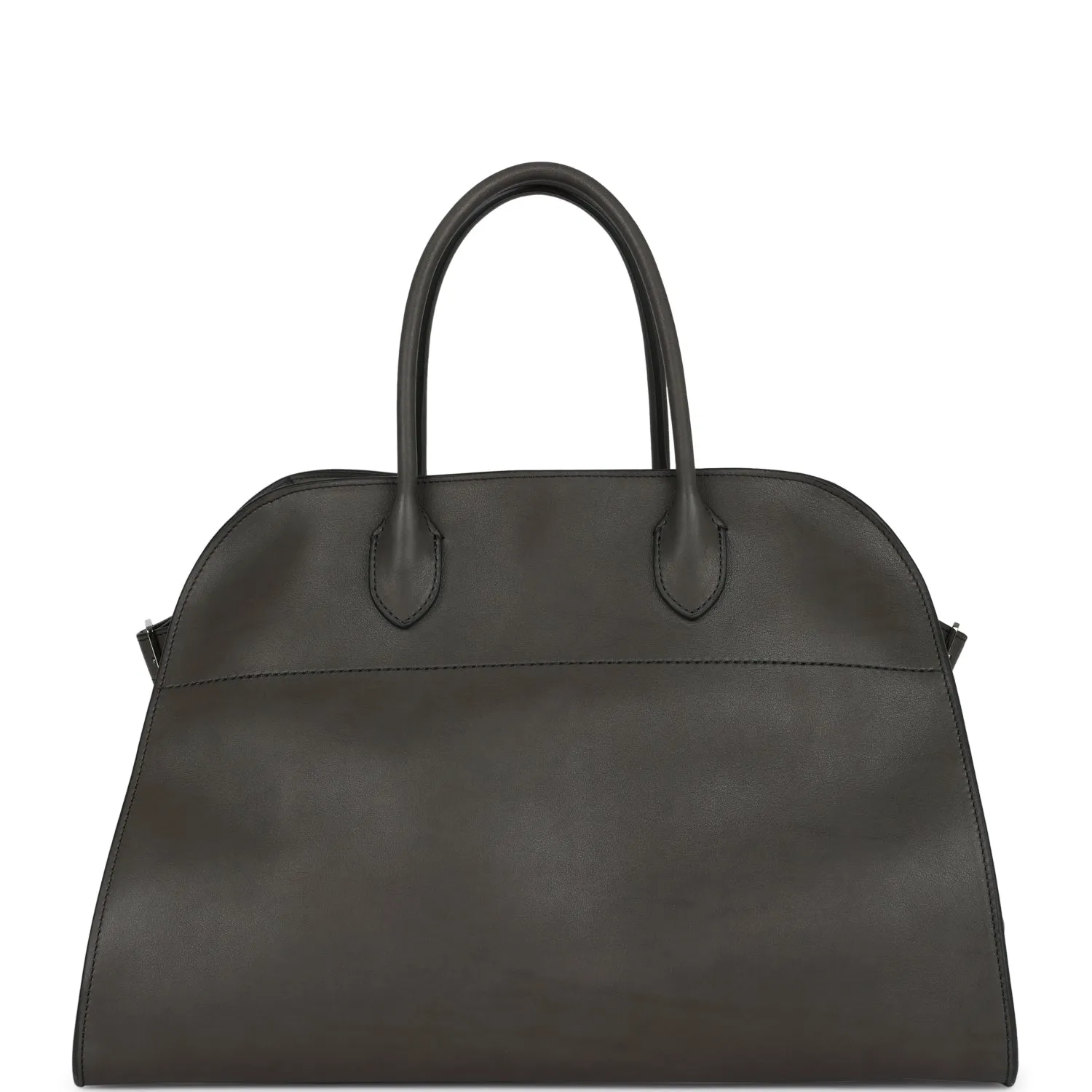 The Row Soft Margaux 15 Bag Koala Grey Saddle Silver Hardware