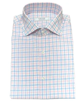 Thomas Mason Journey Check Pattern Shirt - Pink