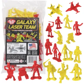 TimMee Galaxy Laser Team SPACE Figures - Red vs Yellow 50pc Set - Made in USA