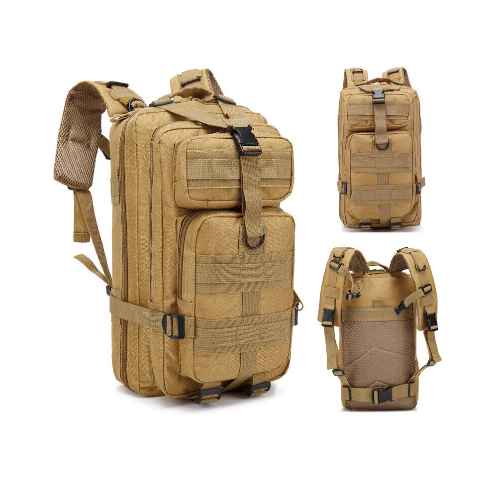 US 30L Military Tactical Bag Camping Outdoor EDC Travel Rucksack Hiking Backpack