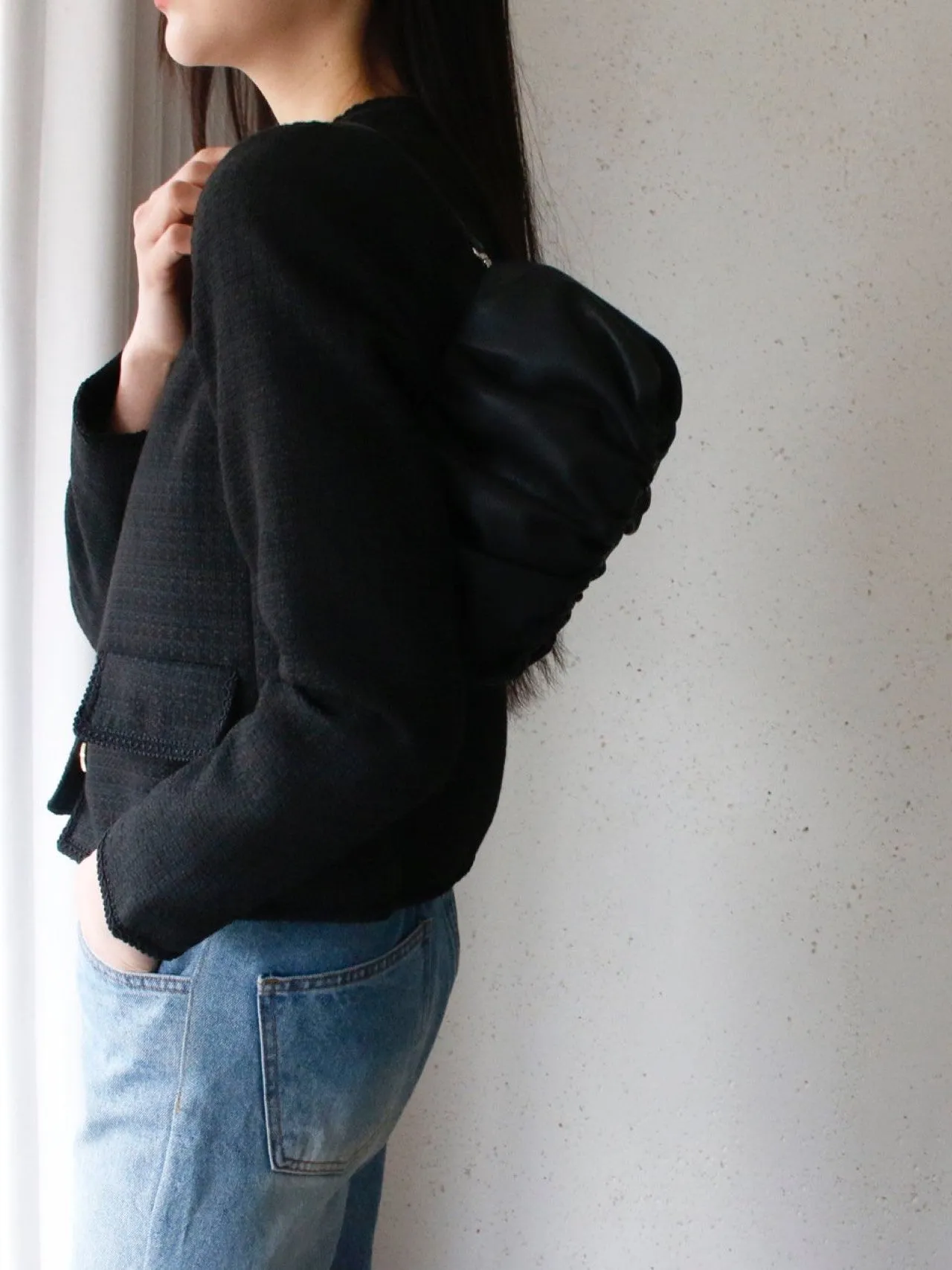 VEGAN LEATHER BEAN SHOULDER BAG