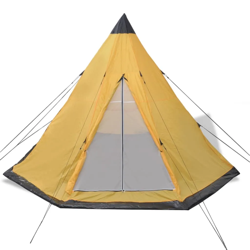 vidaXL 4-person Tent Yellow