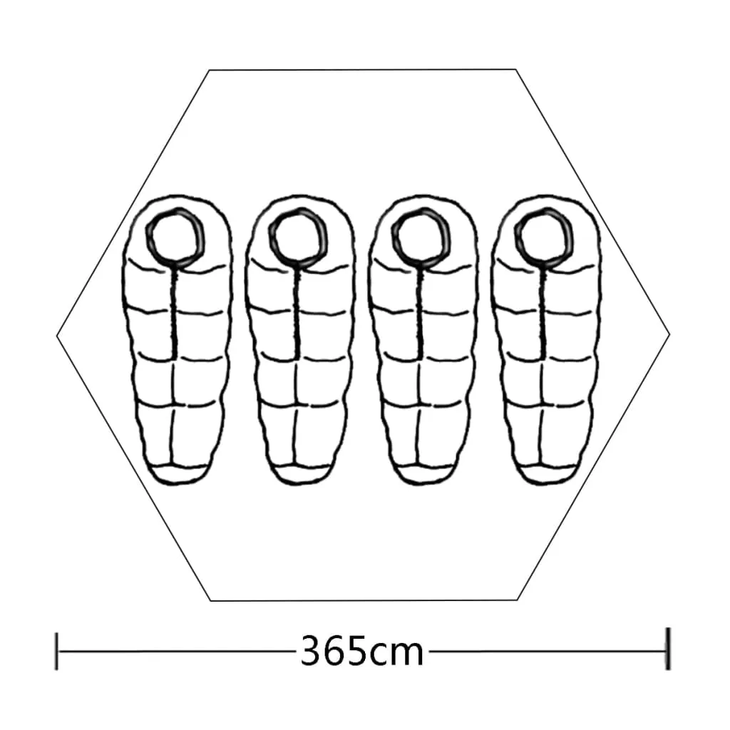 vidaXL 4-person Tent Yellow