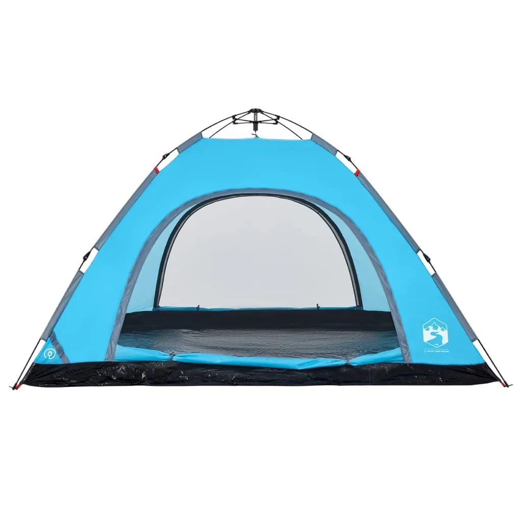 vidaXL Camping Tent 5-Person Blue Quick Release