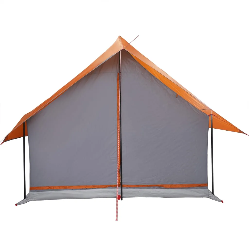 vidaXL Camping Tent 5-Person Grey and Orange Waterproof