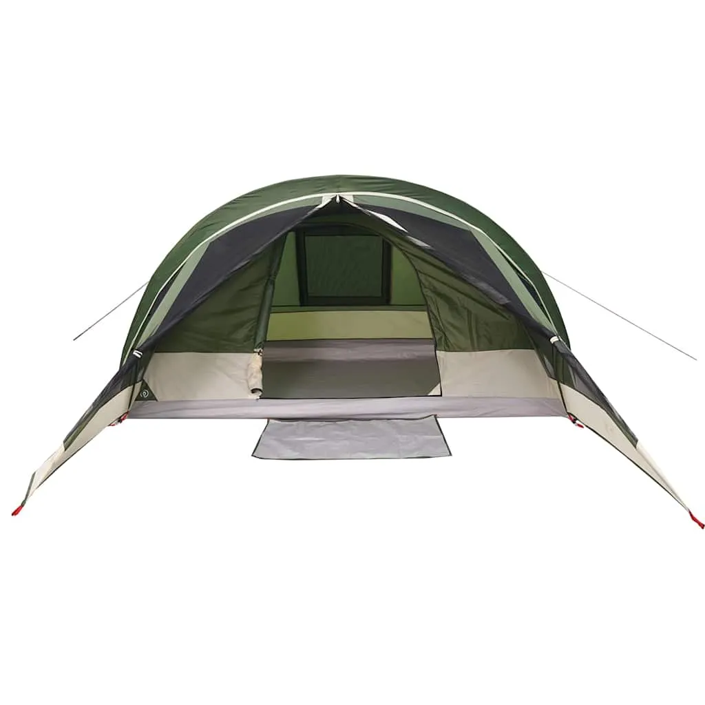 vidaXL Camping Tent Cabin 4-Person Green Waterproof