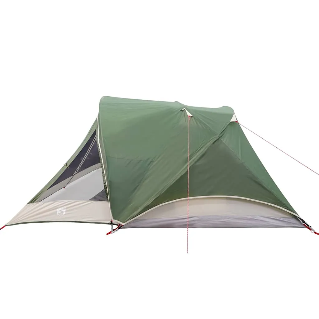 vidaXL Camping Tent Cabin 4-Person Green Waterproof