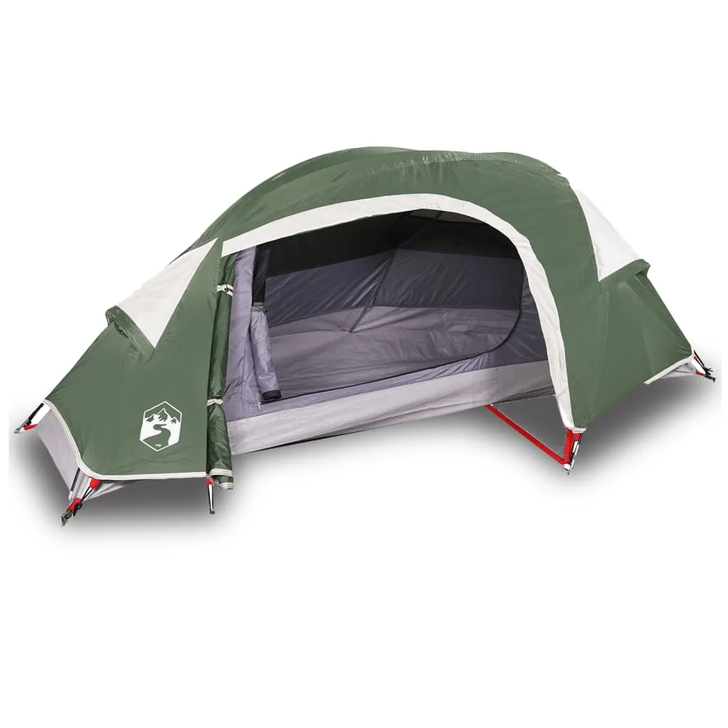 vidaXL Camping Tent Dome 1-Person Green Waterproof