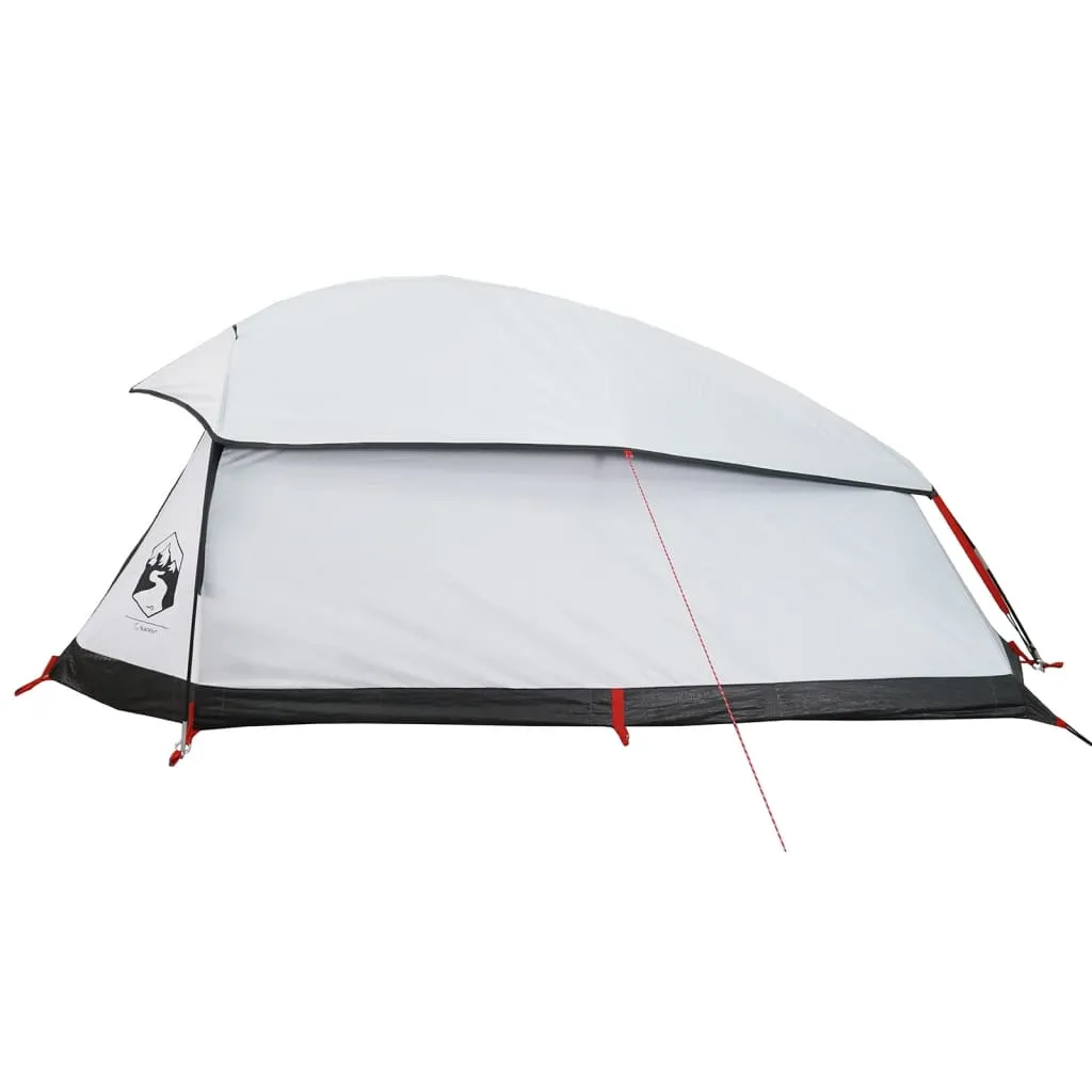 vidaXL Camping Tent Dome 1-Person White Blackout Fabric Waterproof