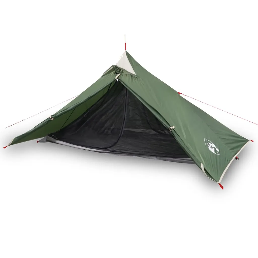 vidaXL Camping Tent Tipi 1-Person Green Waterproof