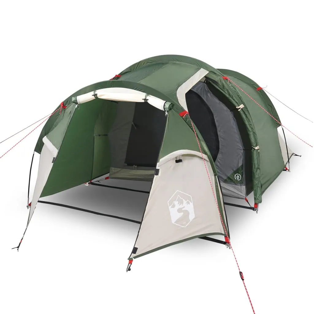 vidaXL Camping Tent Tunnel 2-Person Green Waterproof