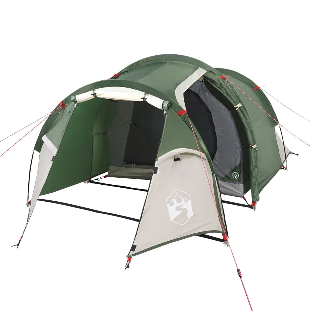 vidaXL Camping Tent Tunnel 2-Person Green Waterproof