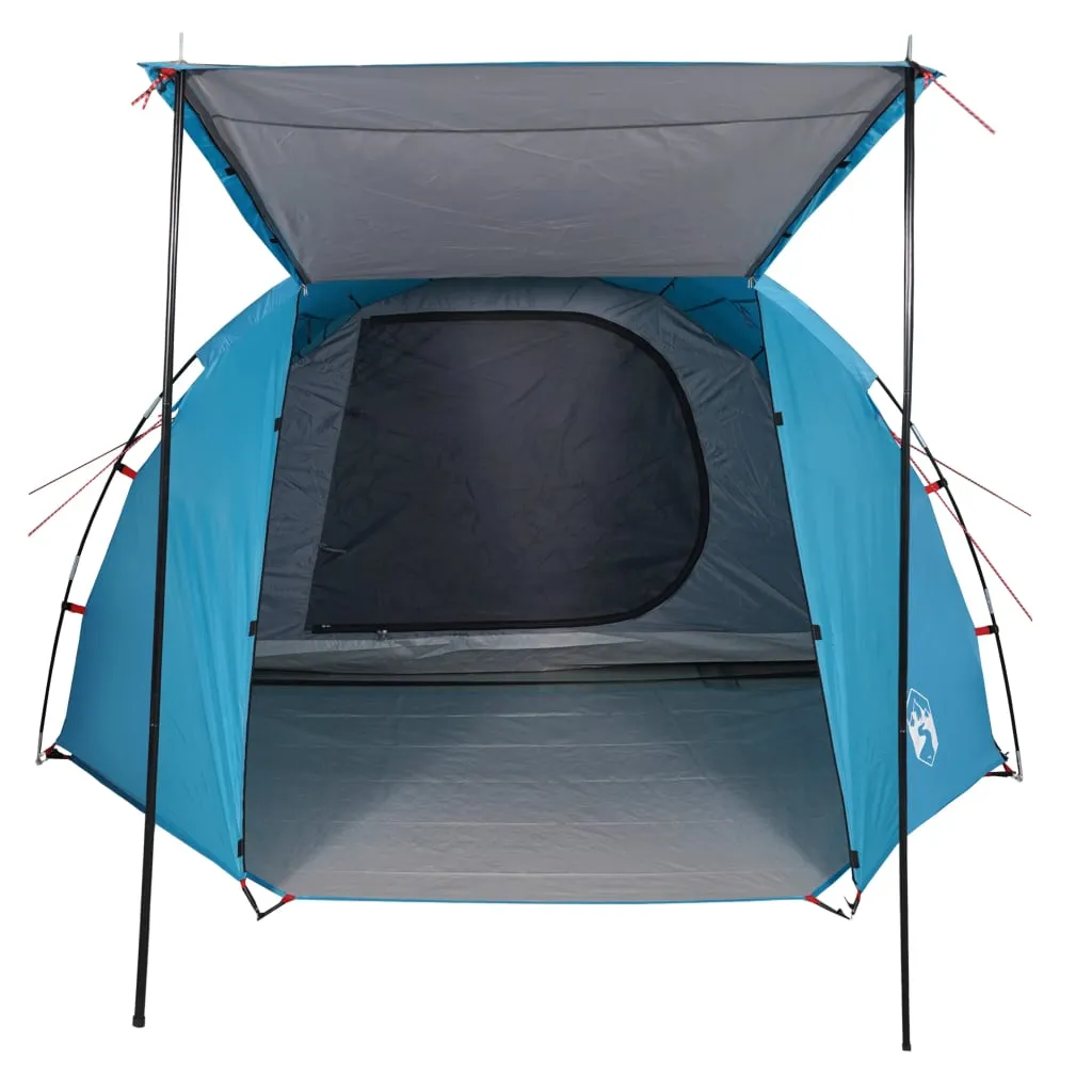 vidaXL Camping Tent Tunnel 4-Person Blue Waterproof