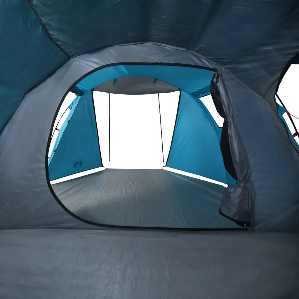 vidaXL Camping Tent Tunnel 4-Person Blue Waterproof