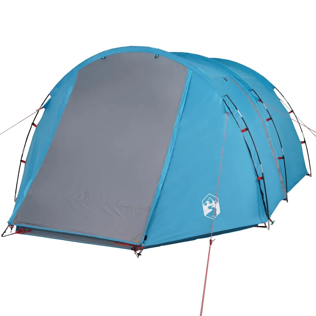 vidaXL Camping Tent Tunnel 4-Person Blue Waterproof