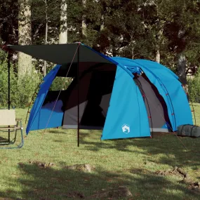 vidaXL Camping Tent Tunnel 4-Person Blue Waterproof