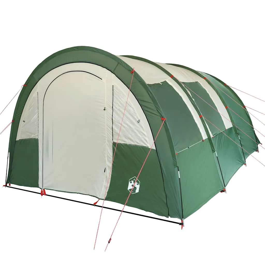 vidaXL Camping Tent Tunnel 4-Person Green Waterproof