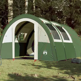 vidaXL Camping Tent Tunnel 4-Person Green Waterproof