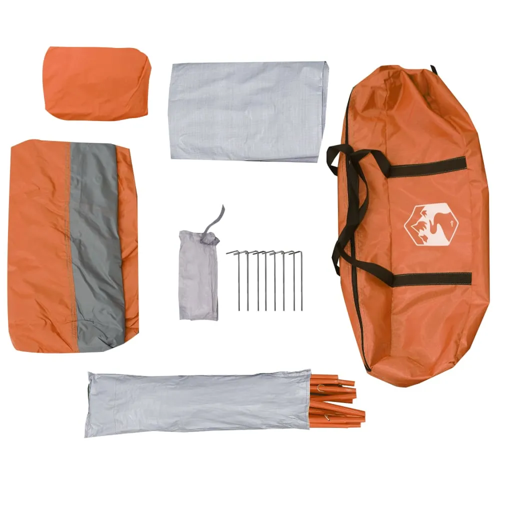 vidaXL Toilet Tent Grey and Orange Waterproof