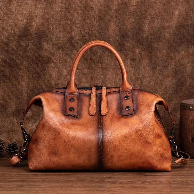 Vintage Cowhide Leather Dumpling Bag