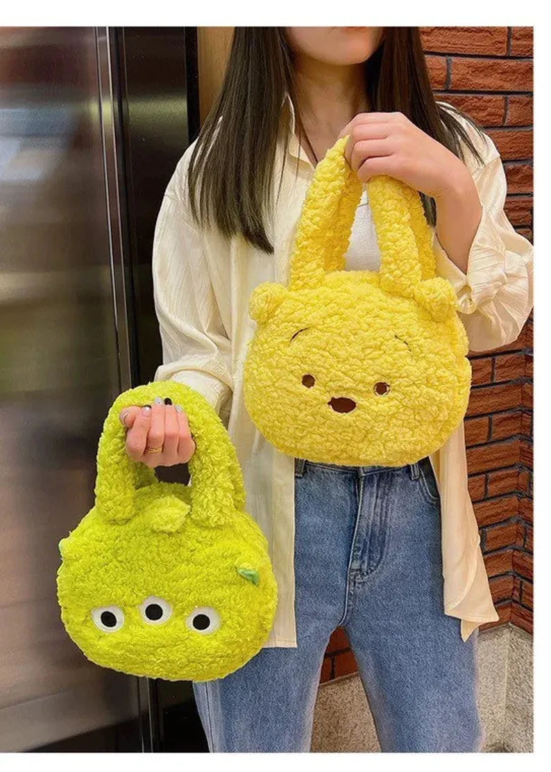 Winnie The Pooh Lotso Alien Toy Story Fluffy Handbag Mini Bag