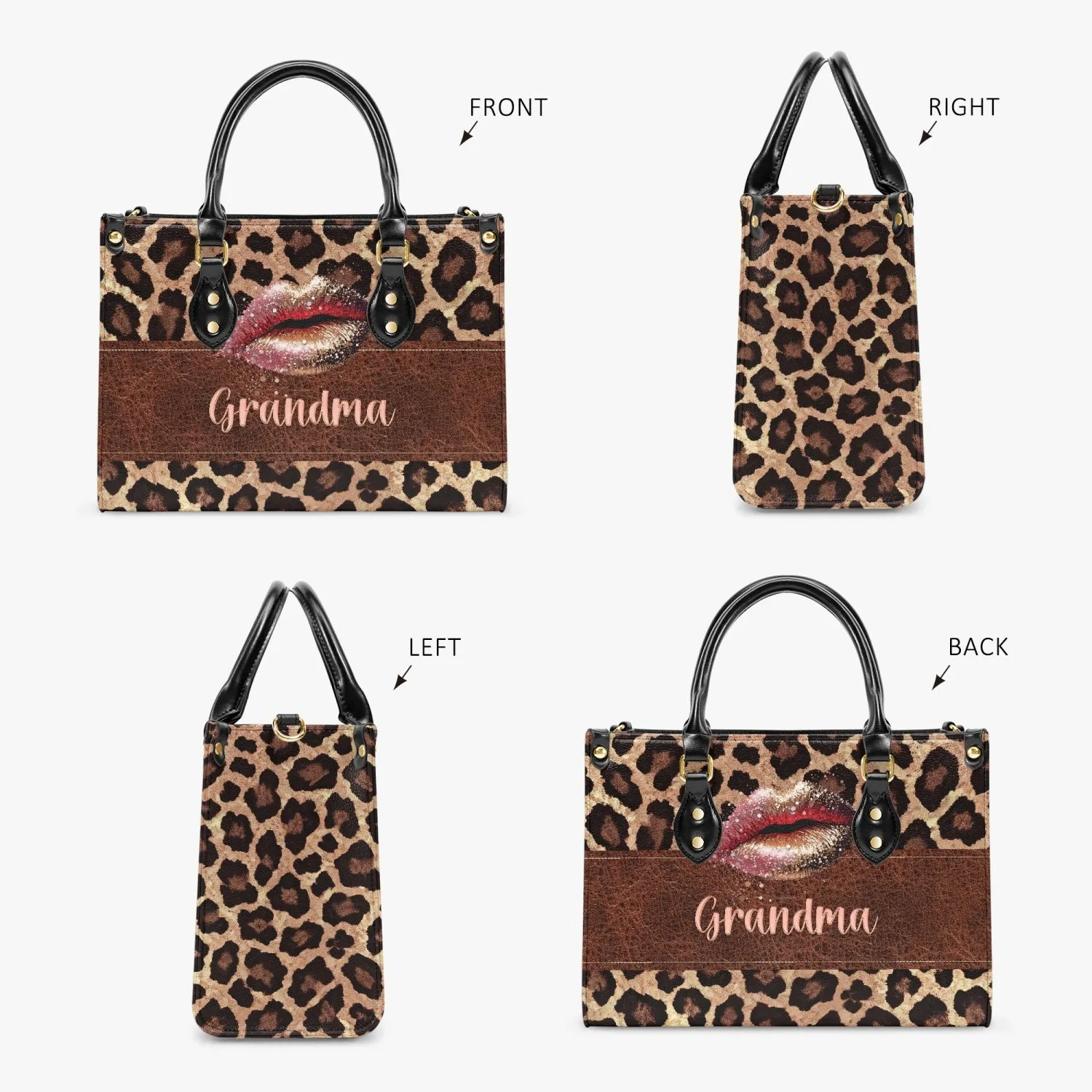 Women's Tote Bag - Leopard Print, Grandma