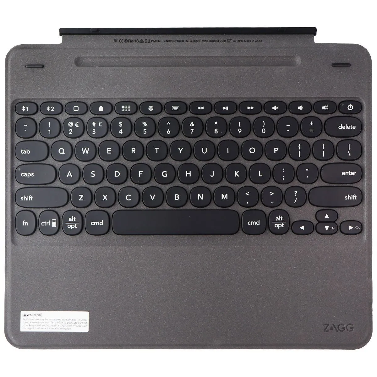 ZAGG Slim Book Go Case with Bluetooth Keyboard for Apple iPad Pro (12.9) 4th Gen